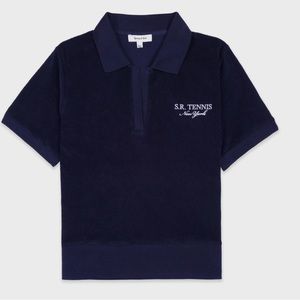 Sporty & Rich Terry Polo in Navy size Small